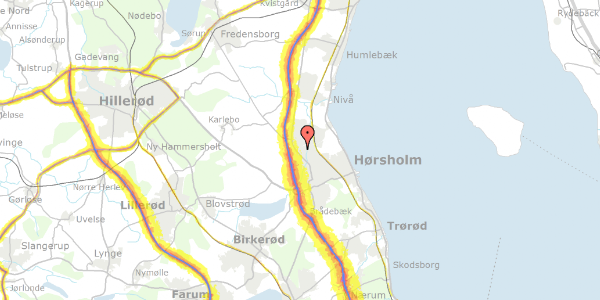 Trafikstøjkort på Holmevænget 49, 2970 Hørsholm