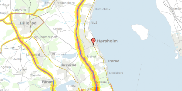 Trafikstøjkort på Hulsø Ege 3, 2960 Rungsted Kyst