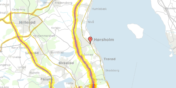 Trafikstøjkort på Hulsø Ege 5, 2960 Rungsted Kyst