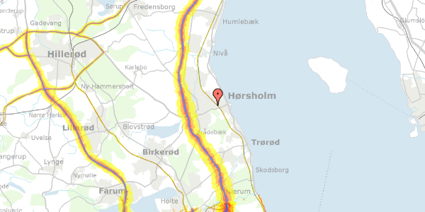 Trafikstøjkort på Hulsø Ege 17, 2960 Rungsted Kyst