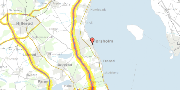 Trafikstøjkort på Hulsøvang 3, 2960 Rungsted Kyst