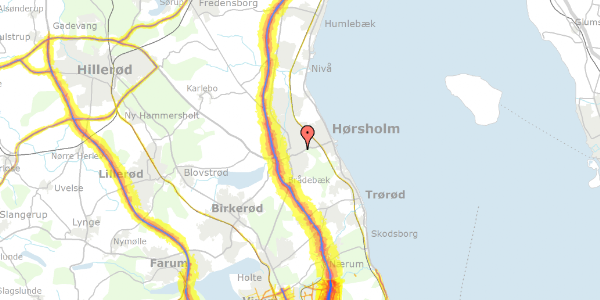 Trafikstøjkort på Hørsholm Park 5, st. 210, 2970 Hørsholm