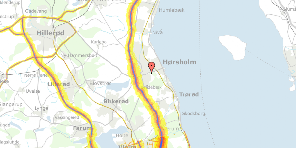 Trafikstøjkort på Mellemvang 17, 2970 Hørsholm