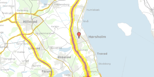 Trafikstøjkort på Reichhardtsti 11, 2. tv, 2970 Hørsholm