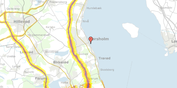 Trafikstøjkort på Rungsted Strandvej 109, 2960 Rungsted Kyst