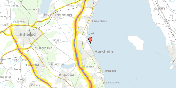 Trafikstøjkort på Slotsdalen 127, 2970 Hørsholm