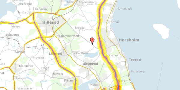 Trafikstøjkort på Stumpedyssevej 4, 2970 Hørsholm