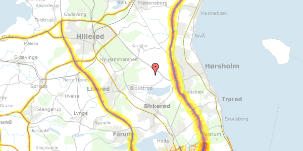 Trafikstøjkort på Stumpedyssevej 7, 2970 Hørsholm