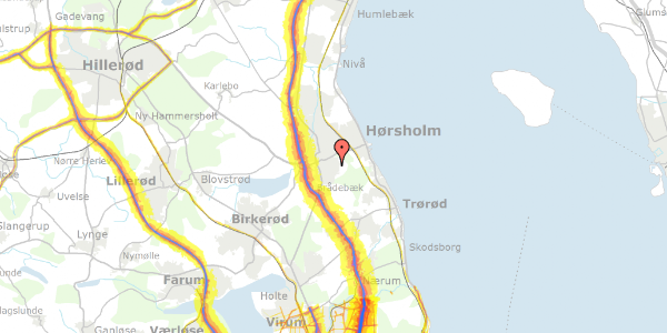 Trafikstøjkort på Søvang 21, 2970 Hørsholm