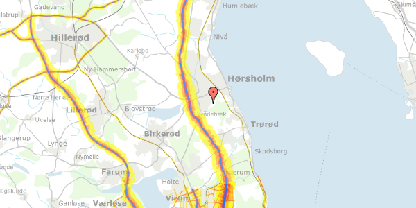 Trafikstøjkort på Søvang 32, 2970 Hørsholm