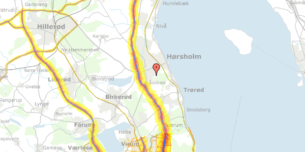 Trafikstøjkort på Søvang 44, 2970 Hørsholm