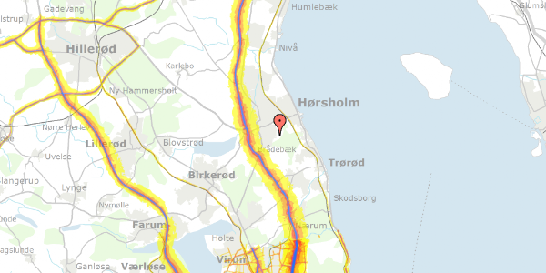 Trafikstøjkort på Søvang 57, 2970 Hørsholm