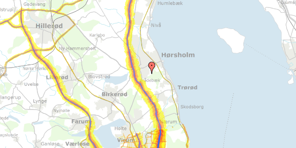 Trafikstøjkort på Søvang 65, 2970 Hørsholm