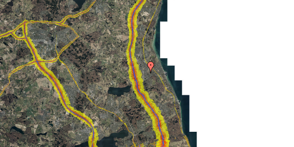 Trafikstøjkort på Tjørnevej 32, 2970 Hørsholm