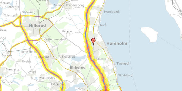 Trafikstøjkort på Ved Stampedammen 5, 2970 Hørsholm