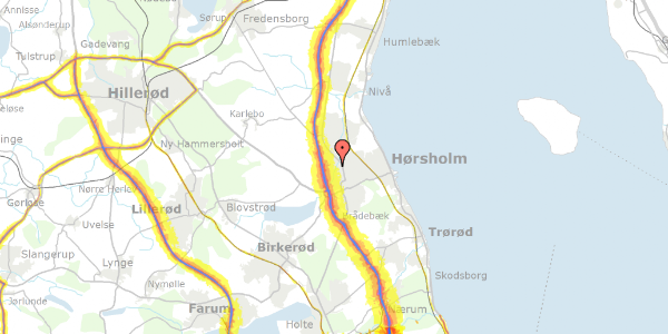 Trafikstøjkort på Ved Stampedammen 12, 2970 Hørsholm