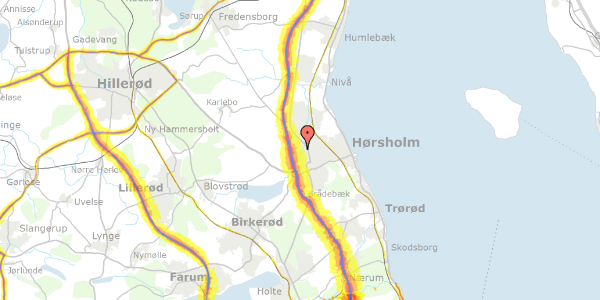 Trafikstøjkort på Ved Stampedammen 13, 2970 Hørsholm