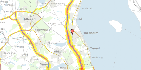 Trafikstøjkort på Ved Stampedammen 47, 2970 Hørsholm