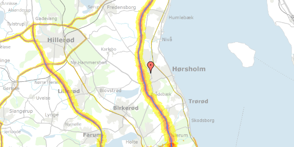 Trafikstøjkort på Ved Stampedammen 54, 2970 Hørsholm