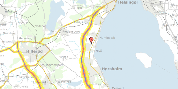 Trafikstøjkort på Brombærhegnet 203, 2990 Nivå