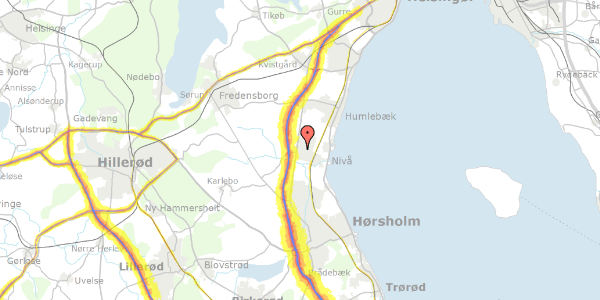 Trafikstøjkort på Byvejen 66, 2990 Nivå