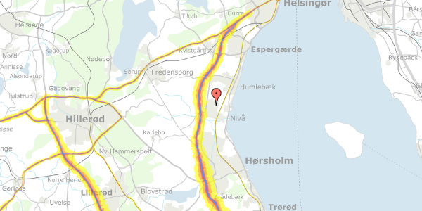 Trafikstøjkort på Kastaniens Kvarter 51, 2990 Nivå