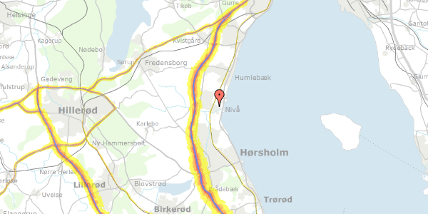 Trafikstøjkort på Vinkelvej 20, 2990 Nivå