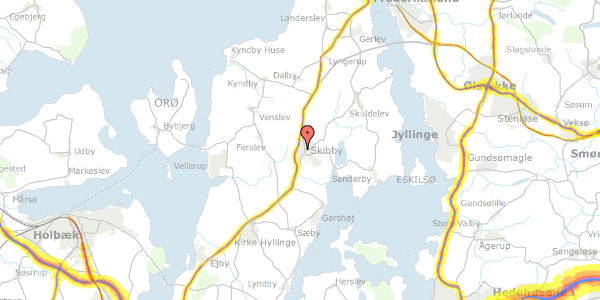 Trafikstøjkort på Syrenvej 6, 4050 Skibby