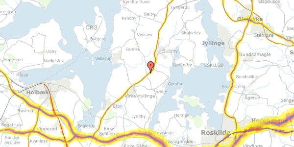 Trafikstøjkort på Egholmvej 2, 4070 Kirke Hyllinge