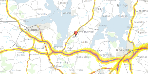 Trafikstøjkort på Ejbyvej 48, 4070 Kirke Hyllinge