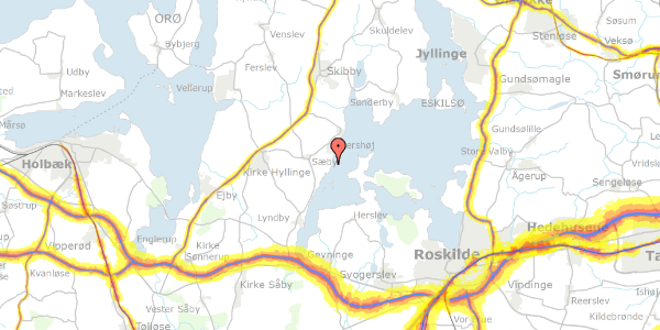 Trafikstøjkort på Fuglehavevej 27, 4070 Kirke Hyllinge