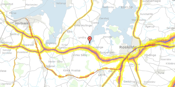 Trafikstøjkort på Hejrevej 13, 4060 Kirke Såby