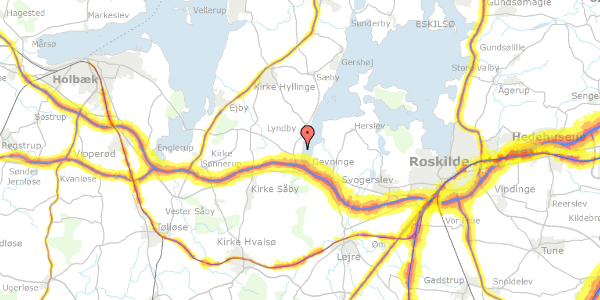 Trafikstøjkort på Hejrevej 19, 4060 Kirke Såby