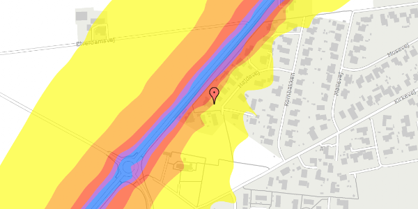 Trafikstøjkort på Højdevej 20, 4070 Kirke Hyllinge