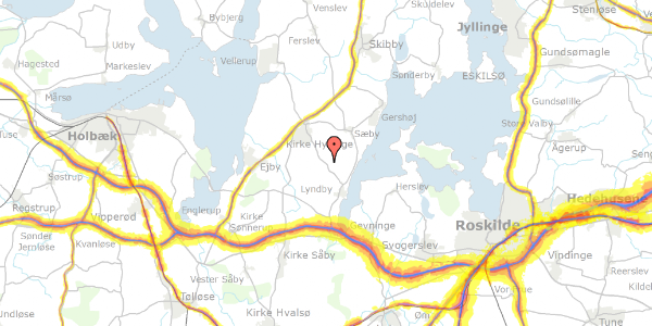 Trafikstøjkort på Karlebyvej 68, 4070 Kirke Hyllinge