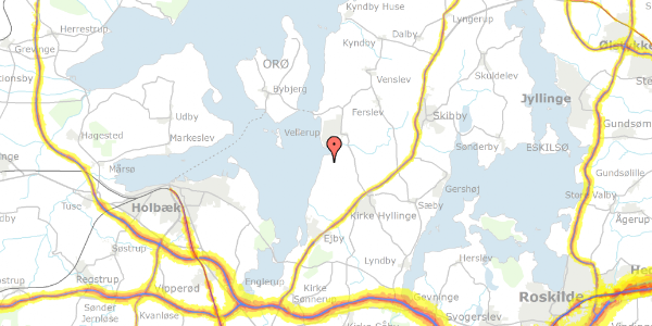 Trafikstøjkort på Stendyssen 35, 4070 Kirke Hyllinge