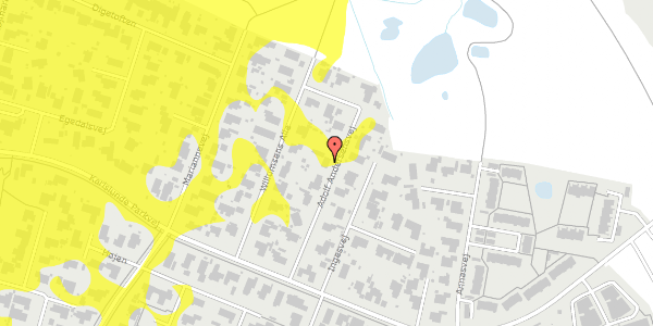 Trafikstøjkort på Adolf Andersensvej 11, 2690 Karlslunde