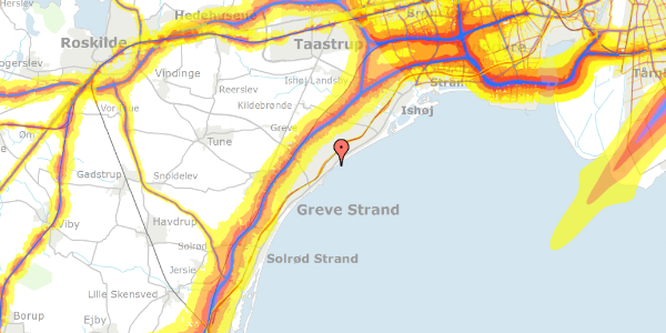 Trafikstøjkort på Greve Strandvej 125, 2670 Greve