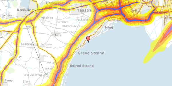 Trafikstøjkort på Greve Strandvej 165, 2670 Greve