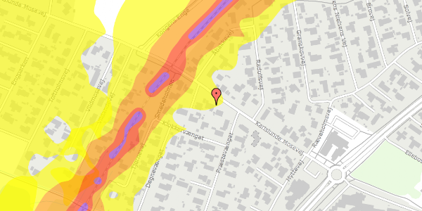 Trafikstøjkort på Karlslunde Mosevej 17, 2690 Karlslunde