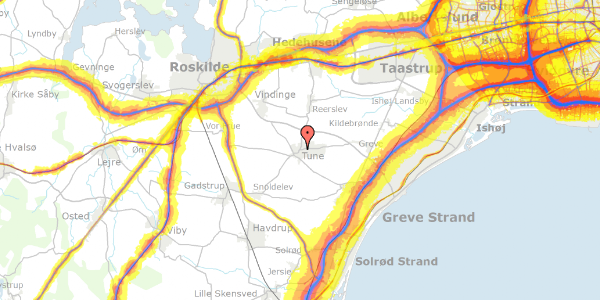 Trafikstøjkort på Tune Center 3A, 4030 Tune