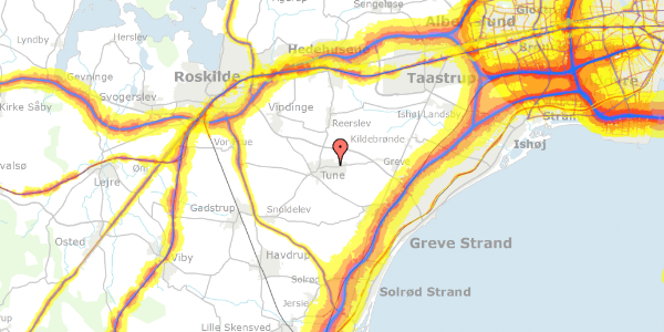 Trafikstøjkort på Tune Parkvej 7, 4030 Tune