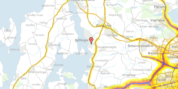 Trafikstøjkort på Bygaden 51B, 4040 Jyllinge