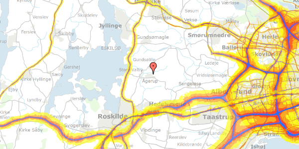 Trafikstøjkort på Dyssevej 31, 4000 Roskilde