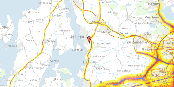 Trafikstøjkort på Flådevej 41, 4040 Jyllinge