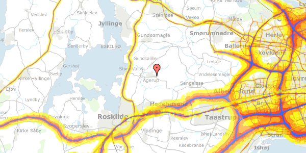 Trafikstøjkort på Gundsølillevej 2, 4000 Roskilde