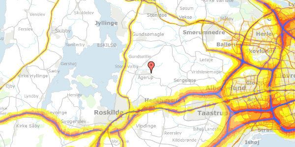 Trafikstøjkort på Gundsølillevej 6, . h, 4000 Roskilde