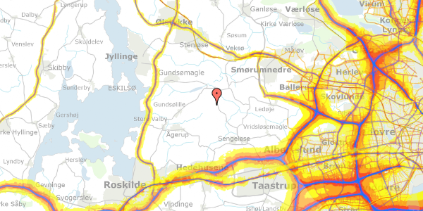 Trafikstøjkort på Herringløse Bygade 31, 4000 Roskilde