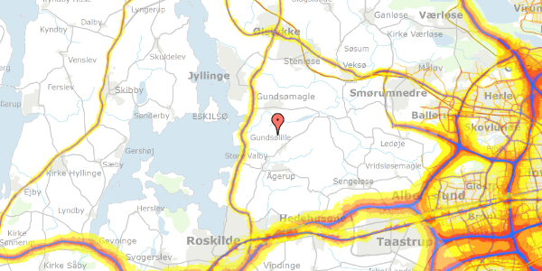 Trafikstøjkort på Hesteholm 1, 4000 Roskilde