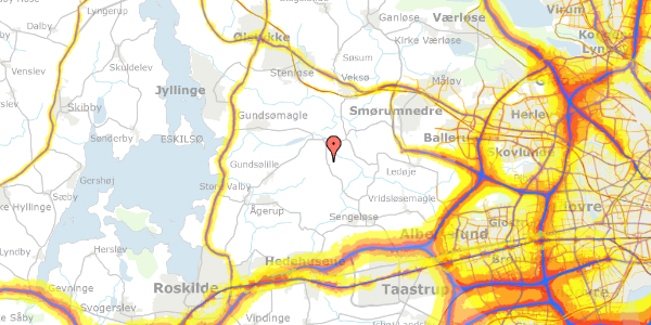 Trafikstøjkort på Rytterkær 3G, 4000 Roskilde